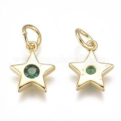 Латунные микро проложить кубического циркония подвески&nbsp;X1-ZIRC-F111-09G