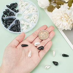 80 шт. 4-х стильные бусины из АБС-пластика с имитацией жемчуга в форме слезы&nbsp;MACR-AR0001-20