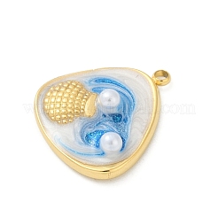 Эмалевые подвески из нержавеющей стали 304 на тему океана&nbsp;STAS-Q352-03G-E