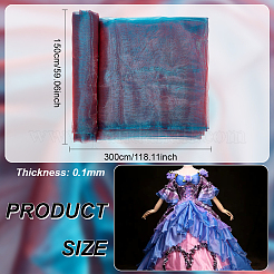 Двухцветная ткань из полиэстера и органзы&nbsp;AJEW-WH0314-302B