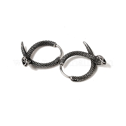 Старинные серебряные серьги-кольца из хирургической нержавеющей стали 316 пробы&nbsp;EJEW-D096-03C-AS