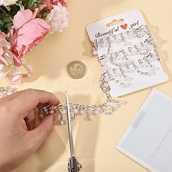 Круглые хрустальные стеклянные стразы чашки цепочки&nbsp;DIY-GL0005-74