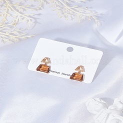 2 шт. серьги-гвоздики из стекла k9 с подвесками в форме трапеции и треугольником&nbsp;EJEW-LP0004-61