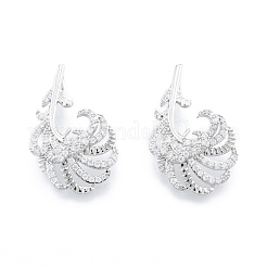 Кулон из латуни с прозрачным кубическим цирконием&nbsp;KK-C006-16P