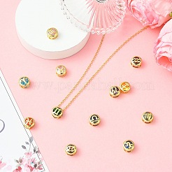 Латунные микро проложить кубических циркония шарики прокладки&nbsp;KK-CJC0015-21G