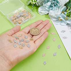 100 шт. 2 металлических цвета долговечный покрытый латунный филигранный шарм&nbsp;KK-DC0004-11