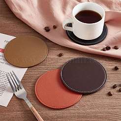 4 шт. 4-х цветные подставки из искусственной кожи&nbsp;AJEW-PH0012-14