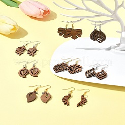 Наборы для изготовления висячих сережек в форме листьев своими руками&nbsp;DIY-FS0008-63A