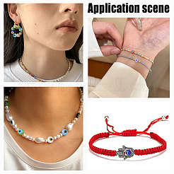 144шт 6 цвета ручной работы сглаз лэмпворк круглая бусина&nbsp;LAMP-NB0001-76B