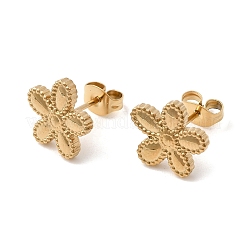 Серьги-гвоздики из нержавеющей стали 304 в форме цветка&nbsp;EJEW-G453-09G