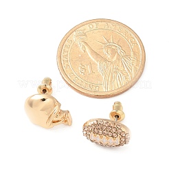 Латунные микро проложить серьги стержня кубического циркония&nbsp;LS-EJEW-Z080-03G-04