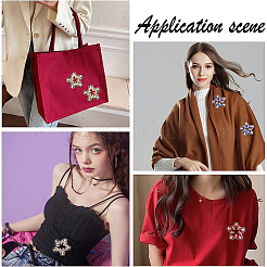 4 шт. 4-х цветные аппликации со стразами в виде звезд&nbsp;FIND-GF0004-97