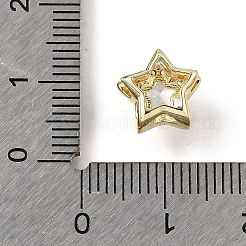 Латунные микро проложить кубического циркония бусы&nbsp;KK-D379-01G-03