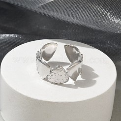 Кольца-манжеты из нержавеющей стали 304 с открытыми треугольниками для унисекс&nbsp;RJEW-Q003-02P