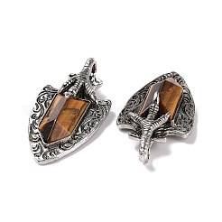 Большие подвески с натуральным тигровым глазом&nbsp;G-L524-03AS-04