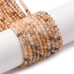 Нити бусин из натурального рутилированного кварца&nbsp;G-D314-A01-2mm