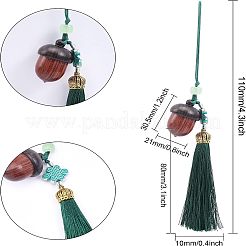 Подвесные украшения из дерева желудя&nbsp;HJEW-WH0042-54B