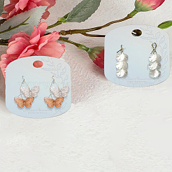 20 шт. прямоугольные лазерные картонные карты для демонстрации ювелирных изделий для сережек&nbsp;CDIS-LP0001-23