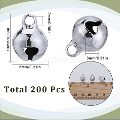 200 шт. латунные подвески-колокольчики&nbsp;KKB-SC0001-02