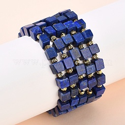 Природные лазурит бисером растянуть браслеты&nbsp;BJEW-F523-02B