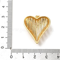 Латунные микропаве прозрачные подвески с фианитом&nbsp;KK-M281-02G