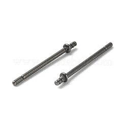 Фурнитура для сережек-гвоздиков из титана&nbsp;FIND-R096-02B-P