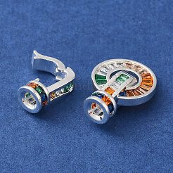 Покрытие стойки латунь паве фианиты складные застежки KK-M285-07S