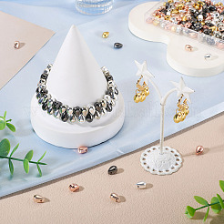 210шт 6 цвета гальванические стеклянные бусины&nbsp;EGLA-TA0013-28