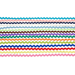 30 ярд 15 цвета ленты из полиэстера с волнистой бахромой&nbsp;OCOR-DC0001-08