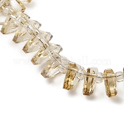 Прозрачные стеклянные бусины гальваническим пряди&nbsp;EGLA-S176-05A-B14