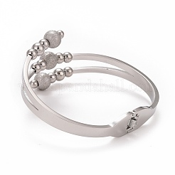 Не тускнеющий браслет из нержавеющей стали 201 с шариками и бусинами&nbsp;BJEW-G648-05P