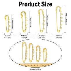 8 шт. 8 стиля железных булавок со стразами&nbsp;FIND-CJ0004-92
