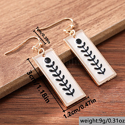 Серьги-подвески из цинкового сплава с эмалью&nbsp;FS-WGB12D1-01