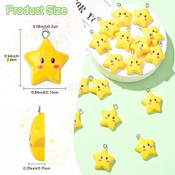 Подвески из непрозрачной смолы 20 шт.&nbsp;RESI-YW0005-08