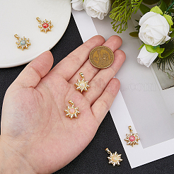 6шт 6 цвета подвеска из латуни с покрытием на стойке&nbsp;KK-DC0004-98