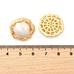 Латунные abc пластиковые искусственные жемчужины полукруглые серьги-гвоздики&nbsp;EJEW-S270-07G