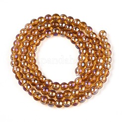 Гальванизируйте прозрачное стекло бисер нитей&nbsp;GLAA-T032-T4mm-AB23