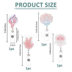 4 шт. 4 стиля акриловой выдвижной катушки для значков&nbsp;AJEW-FH0006-89