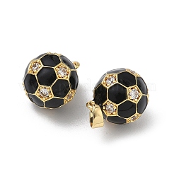 Подвески из спортивной латуни с микропаве из прозрачных кубических цирконий&nbsp;KK-F924-05G