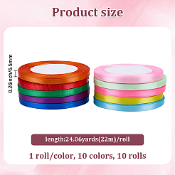 10 рулон 10-х цветной полиэфирной ленты&nbsp;OCOR-CY0002-55
