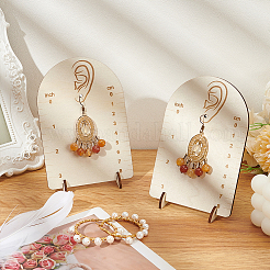 Деревянный дисплей серьги стенды&nbsp;EDIS-WH0016-064A