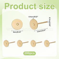 200 шт. Компоненты для сережек из нержавеющей стали 304&nbsp;STAS-ME0001-47