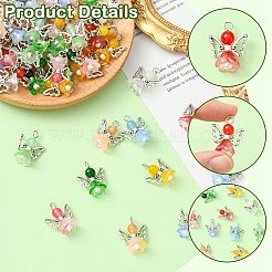 60 шт. 10-х цветные градиентные стеклянные подвески&nbsp;PALLOY-CJ00061