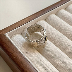 Регулируемые манжеты из стерлингового серебра с узором в виде сердца 925 для женщин&nbsp;FS-WGE75B8-01