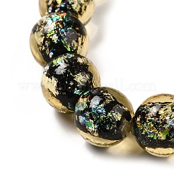 Нити стеклянных бусин из дихроичной фольги ручной работы&nbsp;DICH-U001-06K