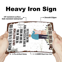 Старинный металлический оловянный знак&nbsp;AJEW-WH0189-173