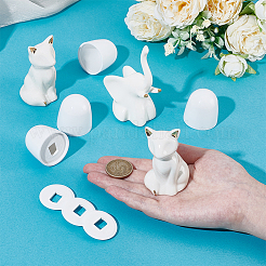 Круглые пластиковые крышки для болтов унитаза с дополнительными шайбами и керамическими украшениями&nbsp;AJEW-NB0008-28