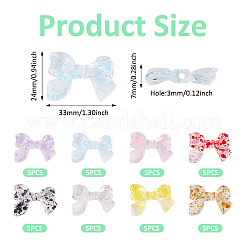 40шт 8 цвета прозрачные акриловые бусины&nbsp;OACR-TA0004-05