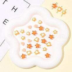 200шт 5 стиля прозрачные акриловые бусины&nbsp;TACR-FS0001-54C