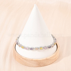 Теннисные браслеты из платиновой латуни с микропаве из кубических цирконий&nbsp;BJEW-B160-02P-03